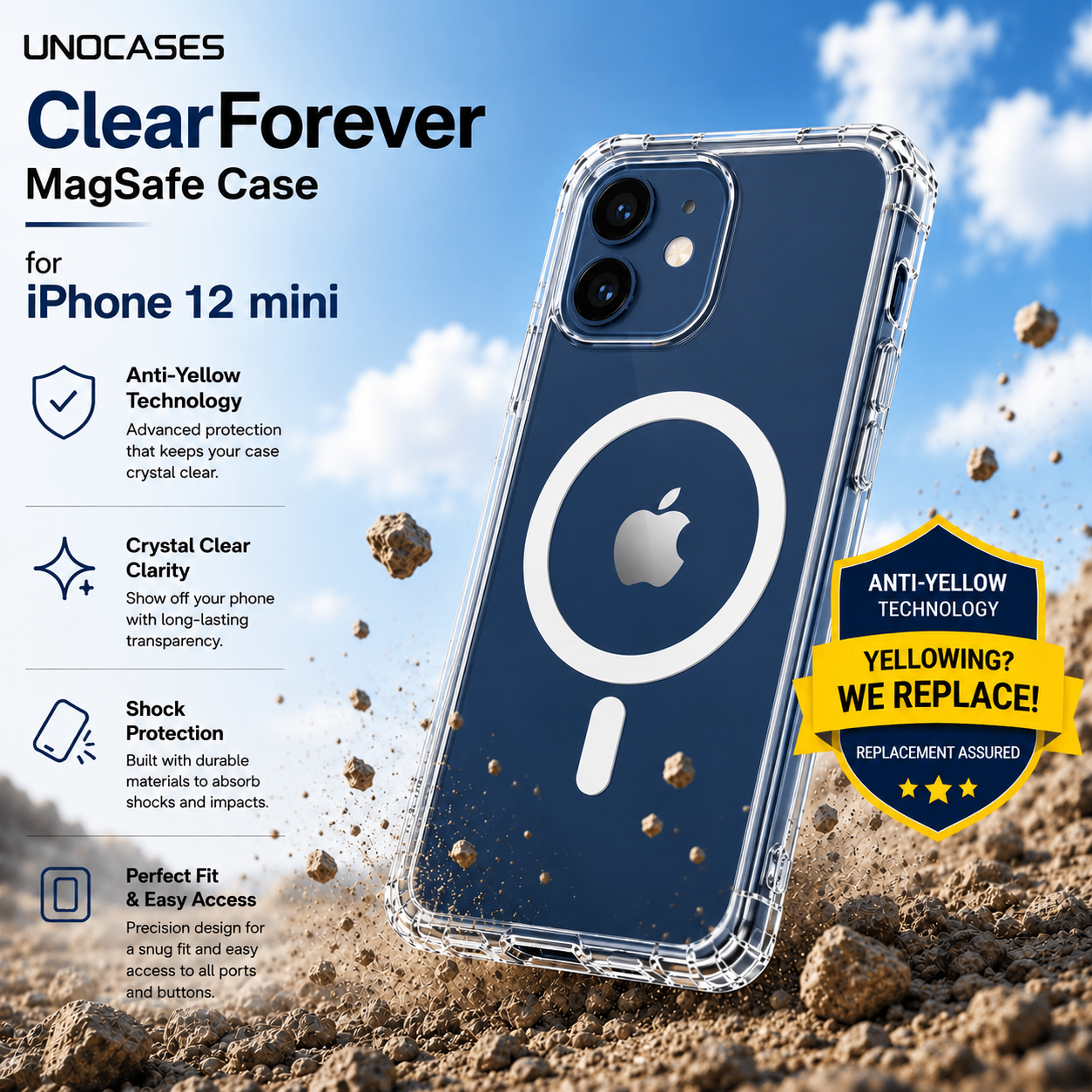 UNOCASES ClearForever MagSafe Case – iPhone 12 mini