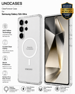 UNOCASES ClearForever MagSafe Case – Samsung Galaxy S26 Ultra