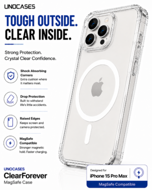 UNOCASES ClearForever MagSafe Case – iPhone 15 Pro Max