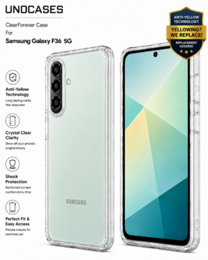 UNOCASES ClearForever Case – Samsung Galaxy F16 5G