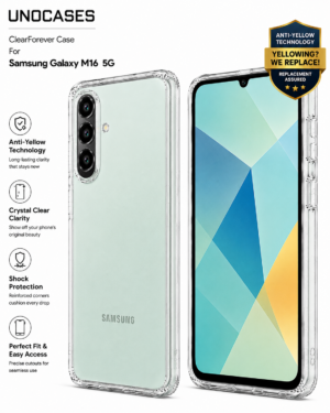 UNOCASES ClearForever Case – Samsung Galaxy M16 5G