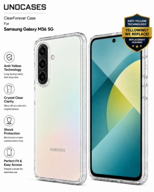 UNOCASES ClearForever Case – Samsung Galaxy M36 5G