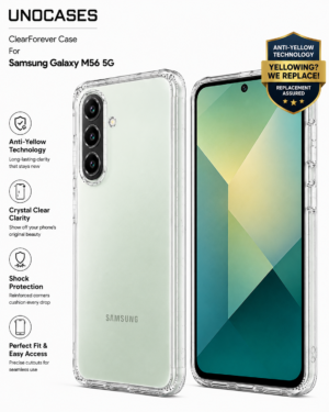 UNOCASES ClearForever Case – Samsung Galaxy M56 5G