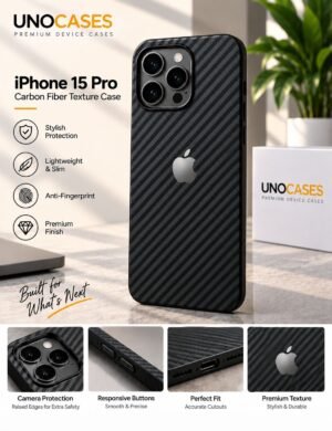 UNOCASES CarbonEdge Case for iPhone 15 Pro