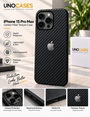 UNOCASES CarbonEdge Case for iPhone 15 Pro Max