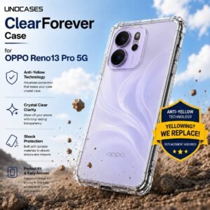 UNOCASES ClearForever Case – OPPO Reno13 Pro 5G