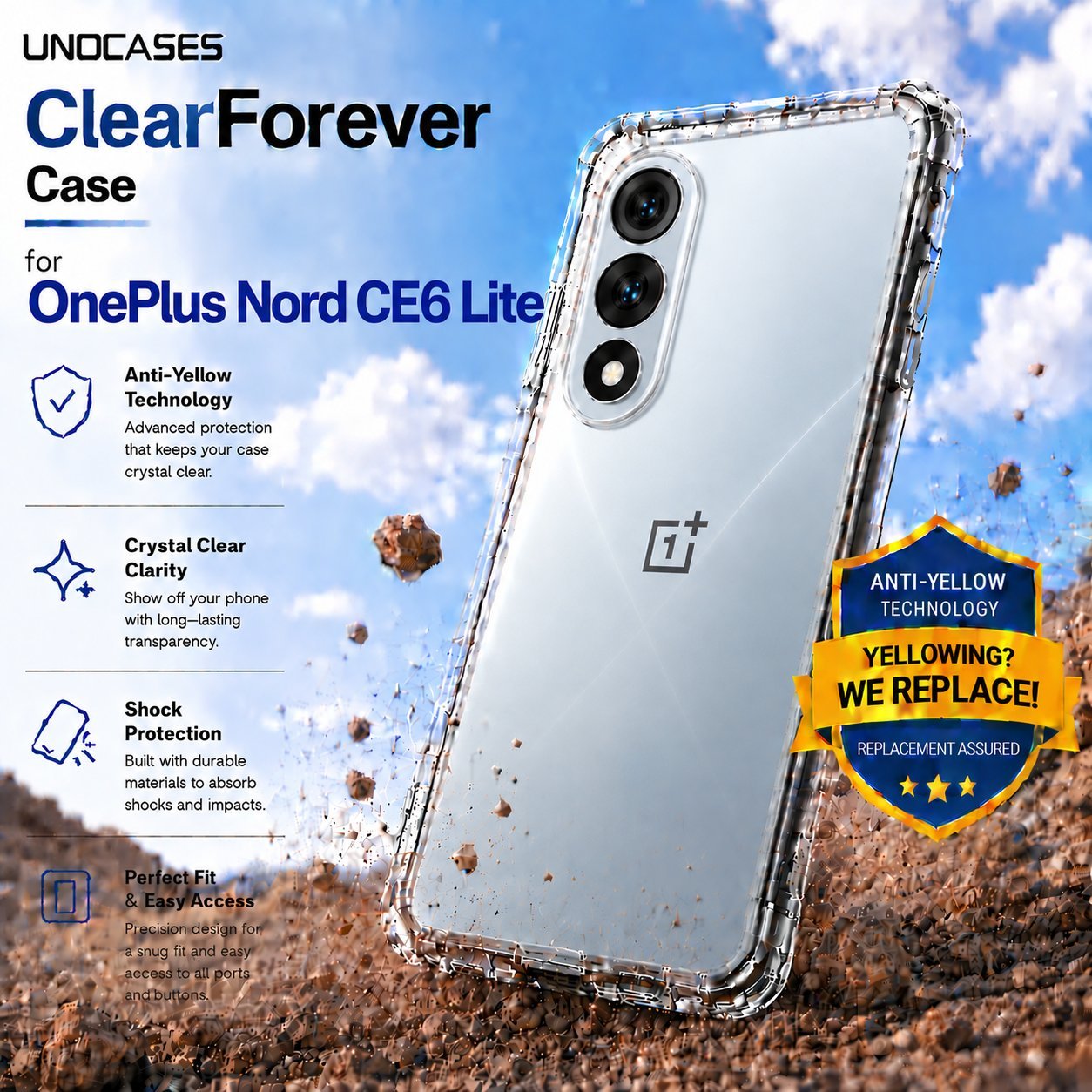 UNOCASES ClearForever Case – OnePlus Nord CE6 Lite