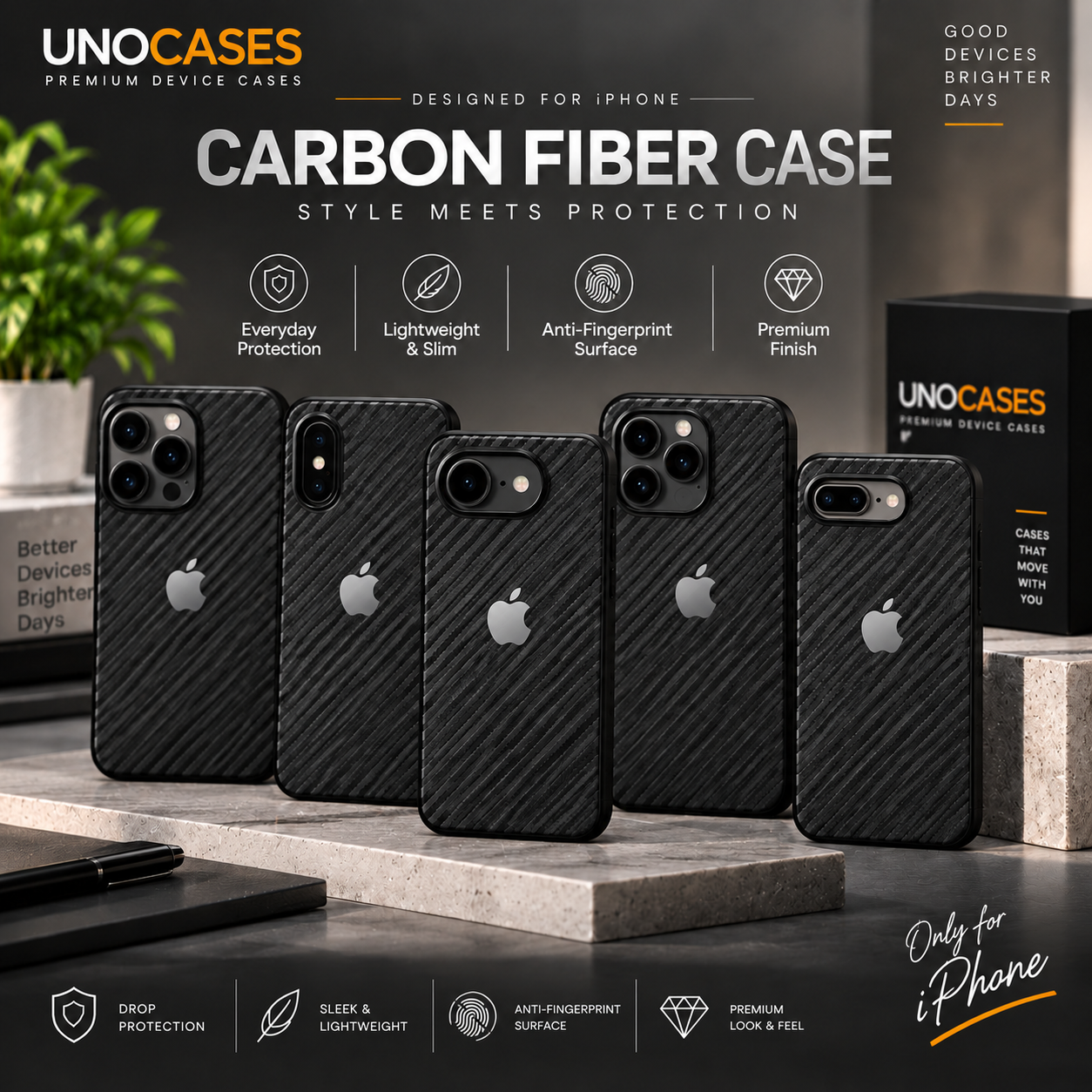 UNOCASES CarbonEdge Case for iPhone 13 Pro - Image 2
